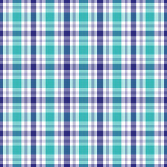 Fresh Blue and Green Plaid Seamless Repeat