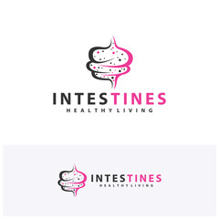 Intestine human organ logo design concepts. Medical symbol. Vector illustration