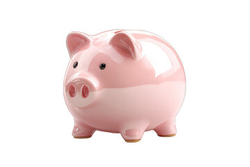 Obraz premium Pink piggy bank, glossy finish