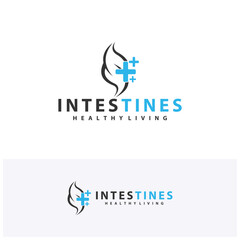 Healthy Intestine logo design concepts. Medical symbol. Vector illustration