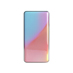 Transparent smartphone device screen mockup with swipe animation Isolated on a transparent background