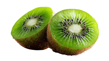 Fototapeta premium Vibrant Kiwi: A close-up image showcases the alluring texture and vivid colors of sliced kiwi fruit, highlighting its nutritional value.