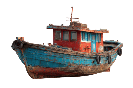 Old weathered fishing boat