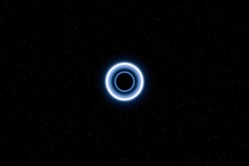 Fototapeta premium A cosmic blue planet floats in the night sky, a vibrant sphere of life in the vast, star-filled universe