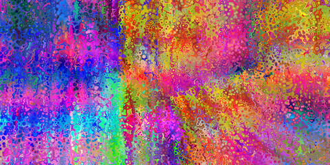 bold and colorful melted and splattered paint texture