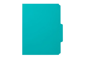 A vibrant teal file folder stands out against a black background.