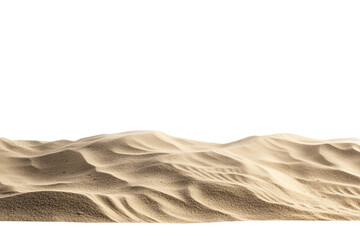 Abstract sand dunes landscape with subtle lighting effects isolated on a pure black backdrop