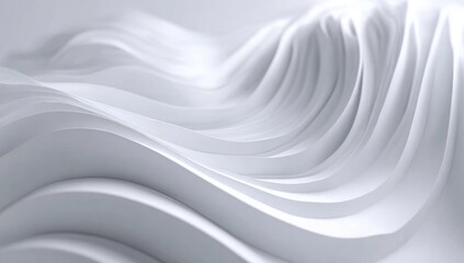 Obraz premium Abstract white wavy forms