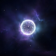 Fototapeta premium Earth and Moon in Space with Stars