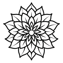 dahlia flower outline icon