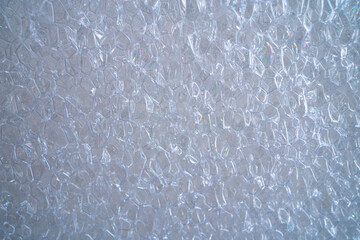 Close-up of a bubble foam texture.