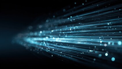 Abstract digital streaks and particles