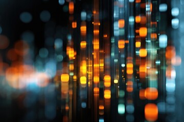 Abstract digital art with vibrant colors and bokeh effects