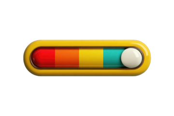 Colorful oval progress bar