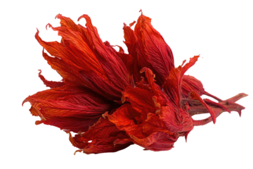 Dried red flower close-up