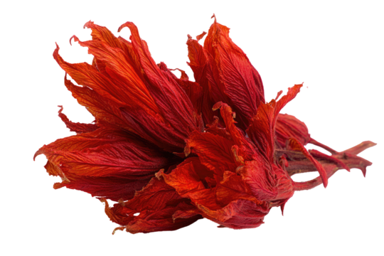 Dried red flower close-up