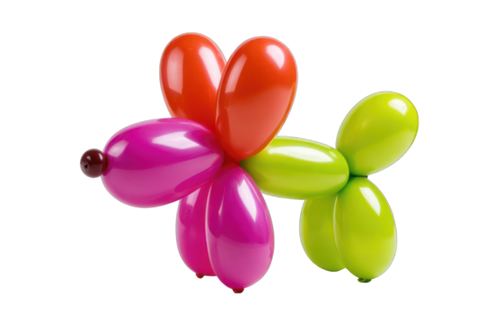 Colorful balloon animal dog - Powered by Adobe