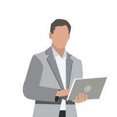 businessman with laptop