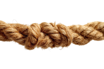 Close-up of braided rope knot