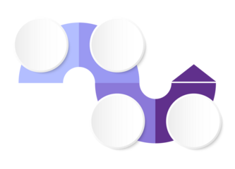Basic infographic template 4 steps.