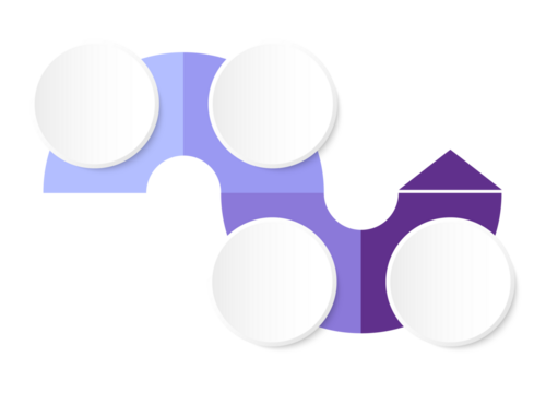 Basic infographic template 4 steps.