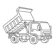 Dump Truck Construction Vehicle Vector Illustration