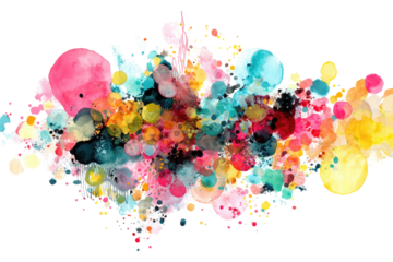 Abstract colorful blob art