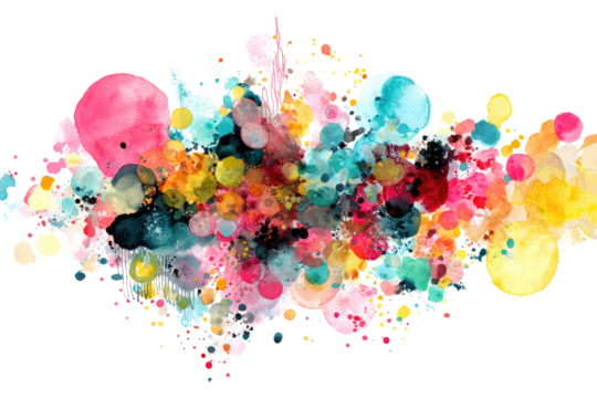 Abstract colorful blob art