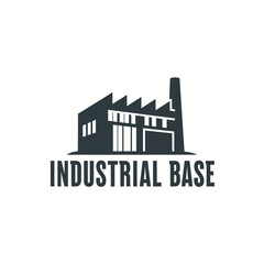 Fototapeta premium Industrial base technology, logo design illustration vector