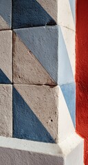 Close-up of decorative tile corner