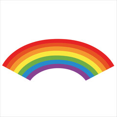 Rainbow icon on white background. Vector icon