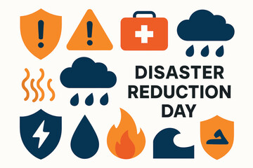 International Day for Natural Disaster Reduction Flat Vector Illustration
