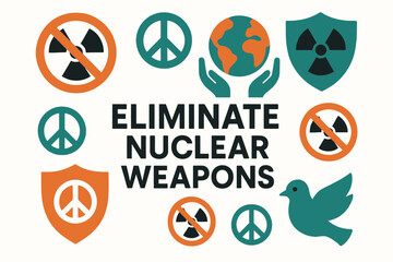 International Day for the Total Elimination of Nuclear Weapons Flat Vector Illustration