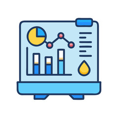 Financial Data Report with Pie Chart, Columns, and Line