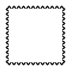 Black vintage vector frame on a white background.