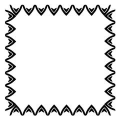 Black vintage vector frame on a white background.