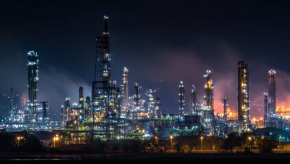 Obraz premium Industrial night landscape