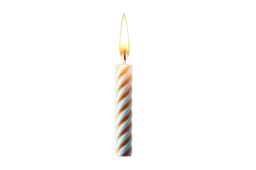 Birthday candle with flame