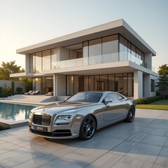 modern luxury car