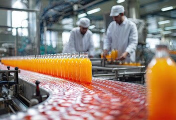 Orange Juice Bottling Factory Production Line.