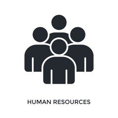 Human Resources Icon Glyph Style. Vector Illustration For Graphic Design