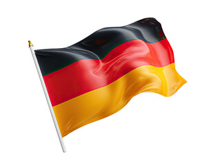 Naklejka premium A digital rendering of the German flag, waving in the wind