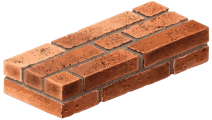 3D render of a brick section