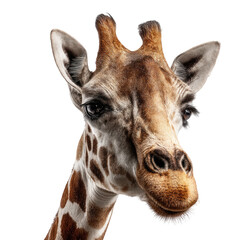 Close-up portrait of a giraffe's head