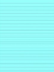 Fototapeta premium Soft aqua blue lined paper with horizontal guidelines, minimalist paper texture for note-taking applications and educational content creation 