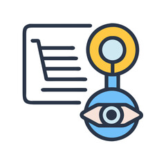Ecommerce website page view tracking and customer monitoring concept