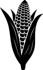 3d corn silhouette design agriculture  on white background
