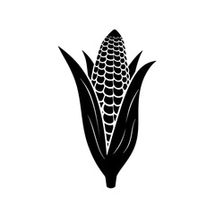 3d corn silhouette design agriculture  on white background