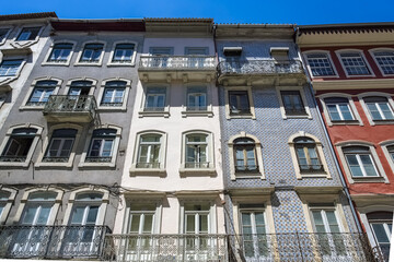 Coimbra, beautiful city in Portugal, typical houses in the historical center
