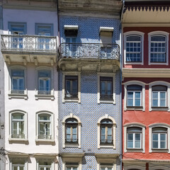 Coimbra, beautiful city in Portugal, typical houses in the historical center
